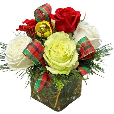 Rosy Holiday from your local Clinton,TN florist, Knight's Flowers