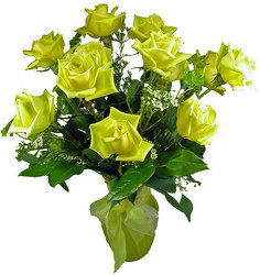 12 Stunning Yellow Roses Arranged from your Clinton, TN florist