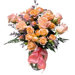 Ice Cream Roses-Peachy Peach from your local Clinton,TN florist, Knight's Flowers