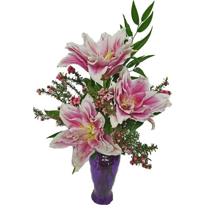Rose Lilies Bouquet from your local Clinton,TN florist, Knight's Flowers