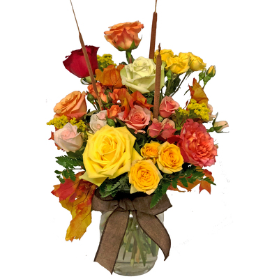 Rosey Thanksgiving Bouquet from your local Clinton,TN florist, Knight's Flowers
