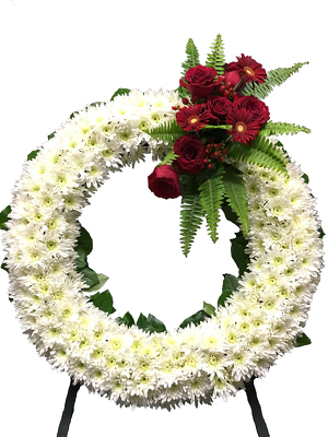 Bleeding Wreath Standing Spray  from your local Clinton,TN florist, Knight's Flowers
