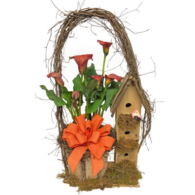 Wreath Birdhouse  from your local Clinton,TN florist, Knight's Flowers