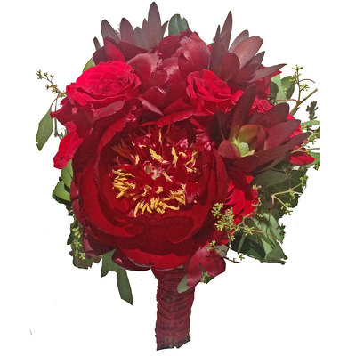 Rumba Red Brides Bouquet from your local Clinton,TN florist, Knight's Flowers