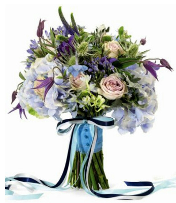 Blue Bells Bride Bouquet from your local Clinton,TN florist, Knight's Flowers
