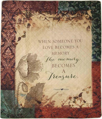 When Someone You Love Becomes A Memory Inspirational Quilt from your local Clinton,TN florist, Knight's Flowers