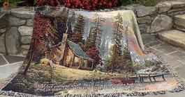 A Peaceful Retreat Tapestry Throw from your Clinton, TN florist