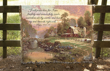 Sunset at Riverbend Farm Tapestry Throw