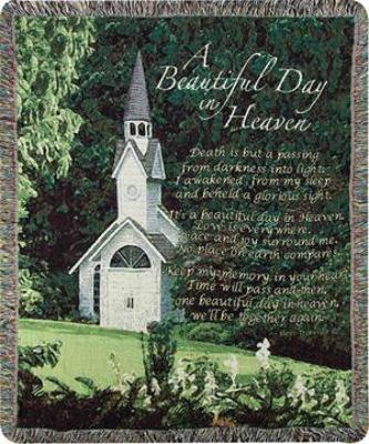 A Beautiful Day in Heaven Tapestry Throw from your local Clinton,TN florist, Knight's Flowers