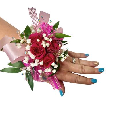 Pink Rose Wrist Corsage from your local Clinton,TN florist, Knight's Flowers