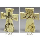 He Lives/Love Tabletop Cross