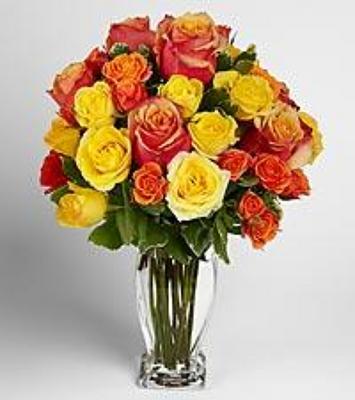 Fall Sorbet  Rose Bouquet from your local Clinton,TN florist, Knight's Flowers