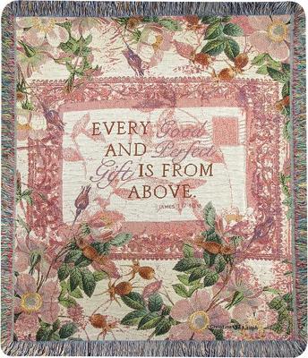 Every Good & Perfect Gift Tapestry Throw from your local Clinton,TN florist, Knight's Flowers
