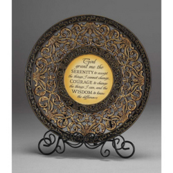 Serenity Prayer Metal Plate with Easel