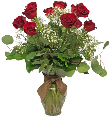 Dozen Long Stemmed Red Roses from your local Clinton,TN florist, Knight's Flowers