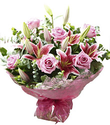 Rose & Lily Hand tied (pink)-468