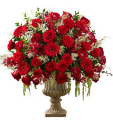 Rose Urn Arrangment from your local Clinton,TN florist, Knight's Flowers