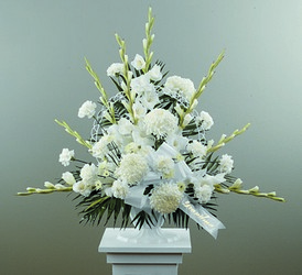 White Elegance Funeral Basket