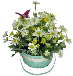 Silk Daisy Basket