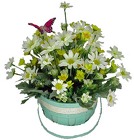 Silk Daisy Basket