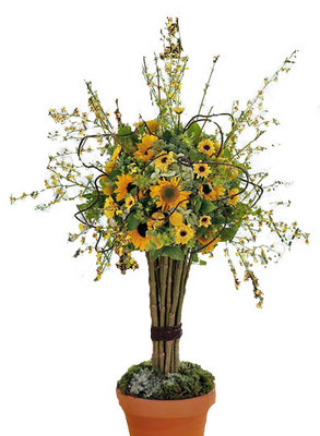Sensational Sunflower Topiary from your local Clinton,TN florist, Knight's Flowers