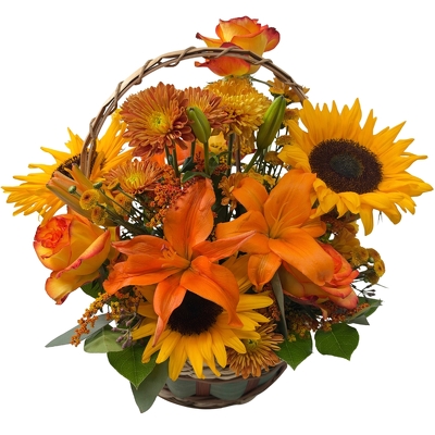 Autumn Glow Basket  from your local Clinton,TN florist, Knight's Flowers