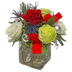 Rosy Christmas from your local Clinton,TN florist, Knight's Flowers