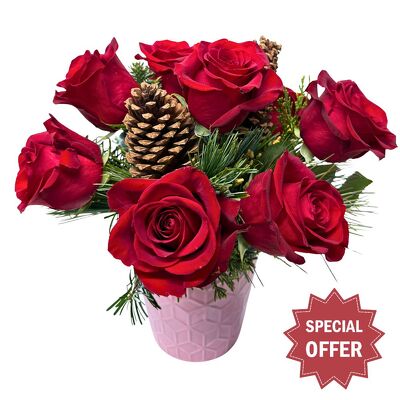 Yuletide Roses from your local Clinton,TN florist, Knight's Flowers