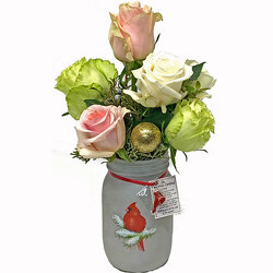 The Christmas Cardinal Bouquet from your local Clinton,TN florist, Knight's Flowers