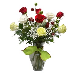 Holly Jolly Roses from your local Clinton,TN florist, Knight's Flowers