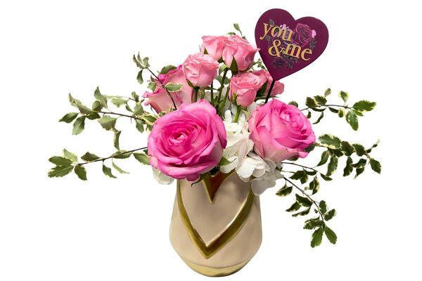 Blushing Valentine from your local Clinton,TN florist, Knight's Flowers