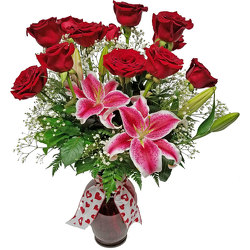 Mother's Stargazer Rose Bouquet from your local Clinton,TN florist, Knight's Flowers