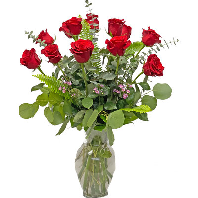 Dozen Red Valentine Roses from your local Clinton,TN florist, Knight's Flowers