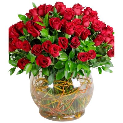 Wow! 100 Red Roses from your local Clinton,TN florist, Knight's Flowers