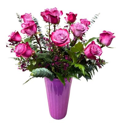 Enchanting Deep Purple Roses from your local Clinton,TN florist, Knight's Flowers