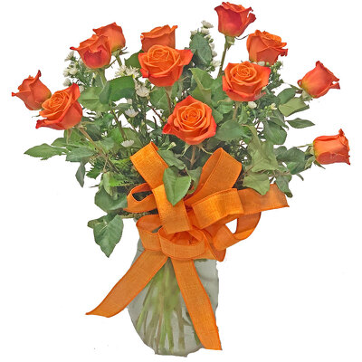 Fascinating Orange Crush Roses from your local Clinton,TN florist, Knight's Flowers