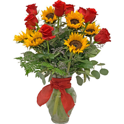 Beauty Gift American USA President Mock Contempt Artificial Sunflower Vases Bottle Blessing Card 