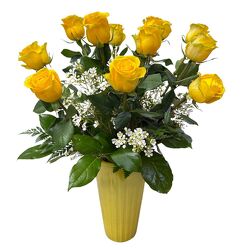 1 Dozen Radiant Yellow Roses