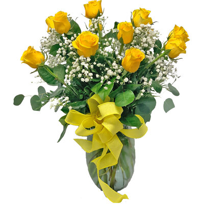 1 Dozen Devastatingly Beautiful Yellow Roses from your local Clinton,TN florist, Knight's Flowers