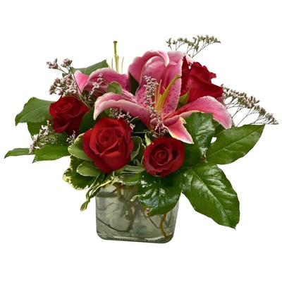 Stargazers & Roses Bouquet from your local Clinton,TN florist, Knight's Flowers