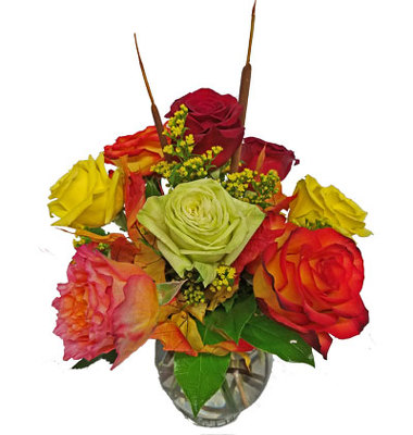 Autumn Colors Rose Bouquet from your local Clinton,TN florist, Knight's Flowers
