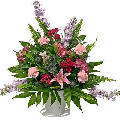 Precious Memories Funeral Basket from your local Clinton,TN florist, Knight's Flowers