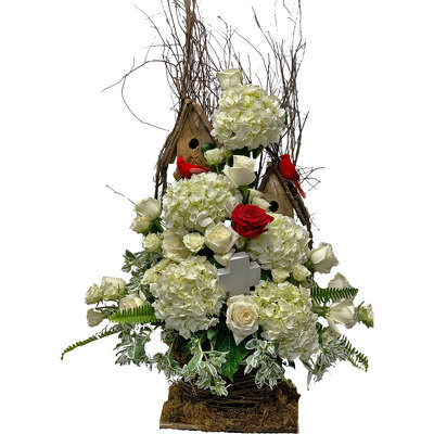 Cardinal Birdhouse from your local Clinton,TN florist, Knight's Flowers