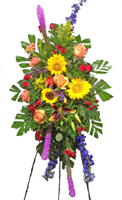 Sunny & Beautiful Standing Spray from your local Clinton,TN florist, Knight's Flowers
