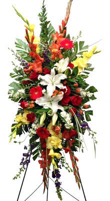 Wildflower Standing Spray-Mixed Colors from your local Clinton,TN florist, Knight's Flowers