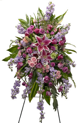 Purple Passion Standing Spray from your local Clinton,TN florist, Knight's Flowers