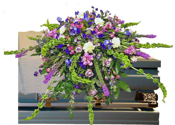 Tennessee Garden Casket Spray from your local Clinton,TN florist, Knight's Flowers