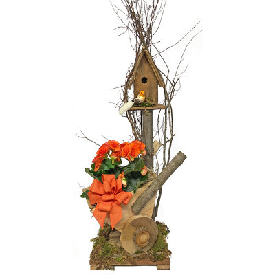WheelBarrow Birdhouse  from your local Clinton,TN florist, Knight's Flowers