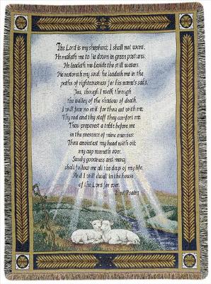 23rd Psalm Tapestry Throw from your local Clinton,TN florist, Knight's Flowers
