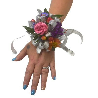 Silver Wrist Corsage  from your local Clinton,TN florist, Knight's Flowers